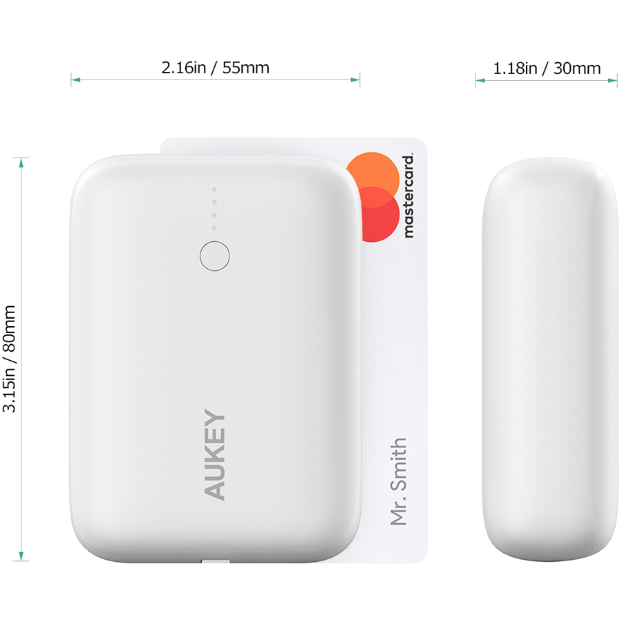 Pin Sạc Dự Phòng Aukey PB-N83S 10.000mAh, Sạc Nhanh Power Delivery 18W và Quick Charge 3.0 18W - Hàng Chính Hãng