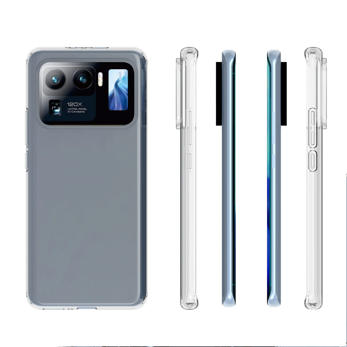 Ốp lưng silicon trong suốt cho điện thoại Xiaomi Redmi Note 10 Pro/ Mi 11/ Mi11 Ultra
