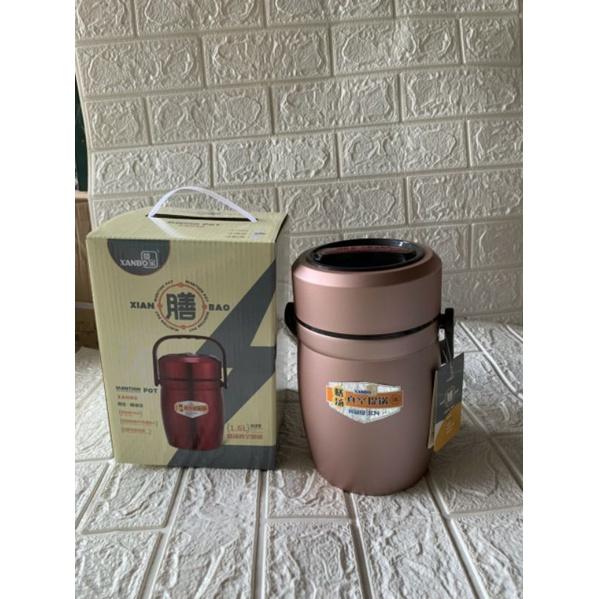 Cặp lồng Inox 304 1,6L Giữ Nhiệt - Chống Tràn Chính Hãng