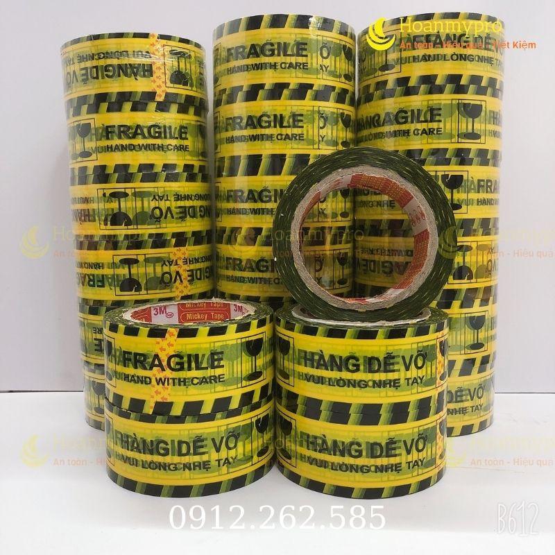 Băng Dính In Chữ Hàng Dễ Vỡ Xin Nhẹ Tay 1 Cây 6 Cuộn Nặng 1,2Kg