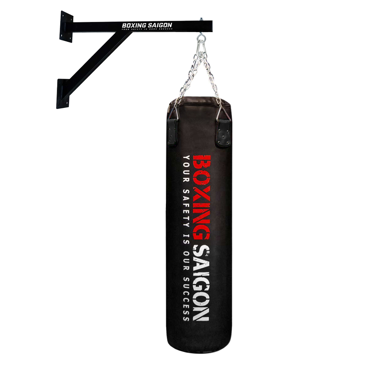 Combo Bao Cát Treo Boxing Punching Bag 1M2 &amp; Khung Treo ( Dây Xích ) - Đen