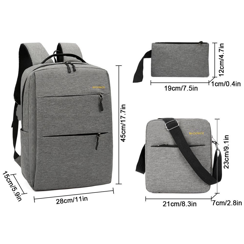 Set 3 Túi Đeo Chéo, Balo Đựng Laptop Và Ví Nhỏ Tiện Dụng Dành Cho Văn Phòng Học Sinh Sinh Viên