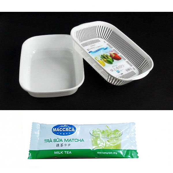 Giá Đựng Hoa Quả 2 Lớp Hình Chữ Nhật Nhật Bản + Tặng Trà Sữa Matcha / Cafe Macca 20g