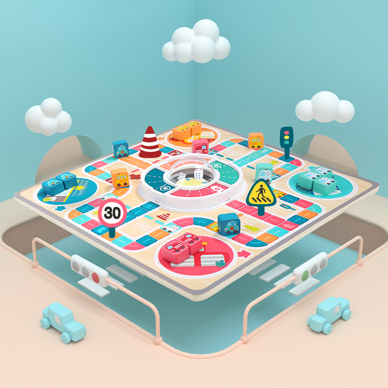 Đồ chơi Cờ cá ngựa phiên bản ô tô bằng gỗ chính hãng TOPBRIGHT – Family Games Motown Flying Chess