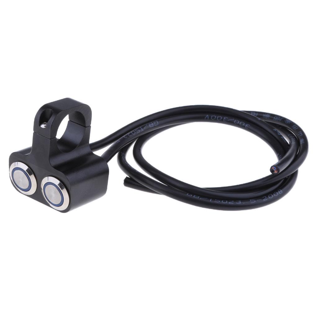 25mm/1" Motorcycle Handlebar Headlight ON/OFF Switch with Indicator