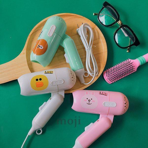 SẤY CỰC NHANH - MÁY SẤY TÓC DU LỊCH MINI GẤP GỌN HÌNH GẤU THỎ MÈO KITTY DOREMON SIÊU XINH