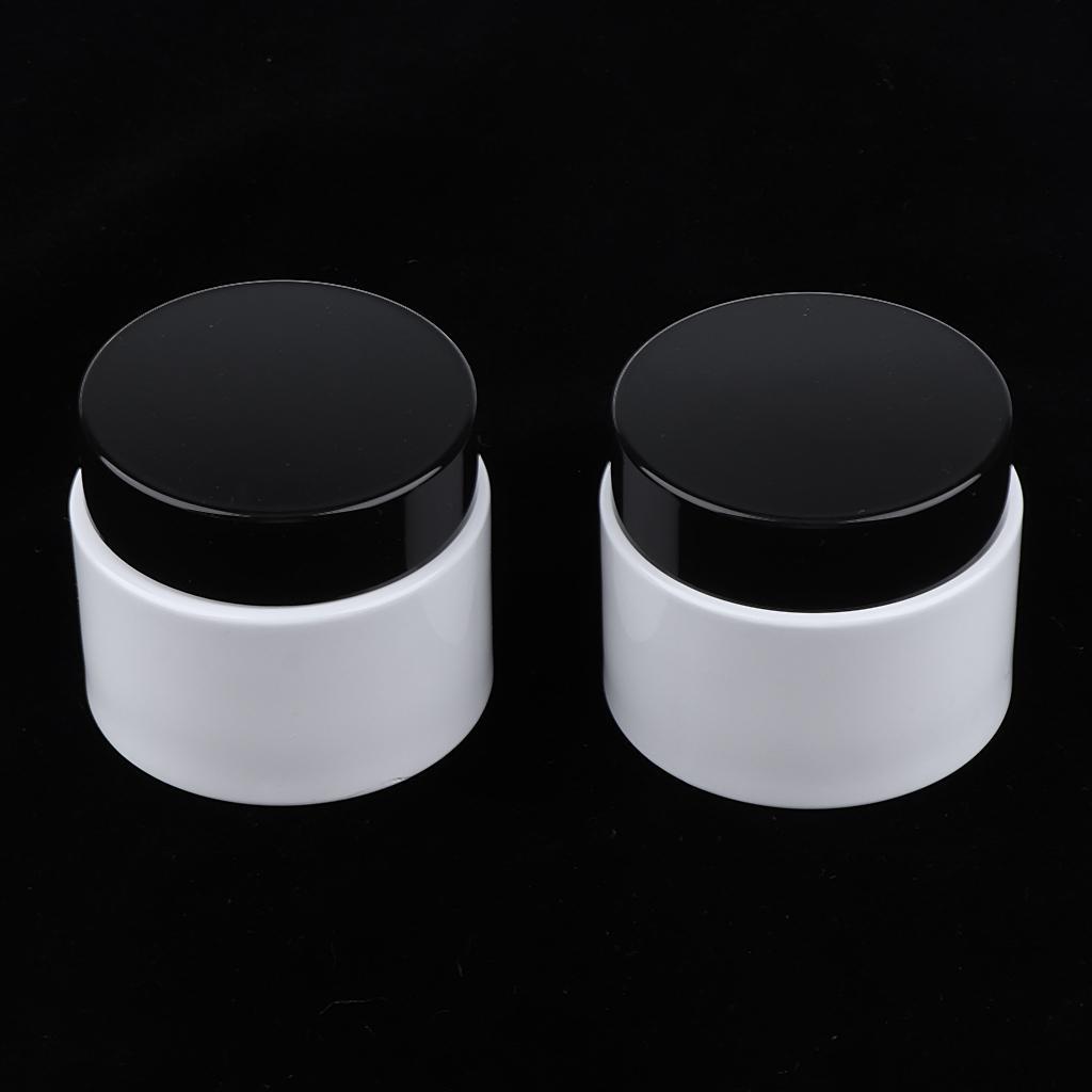 2x Cosmetic Empty Jar Pot Makeup Face Cream Container Glass Bottle 20/30/50g -