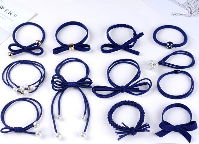 Sét 12 dây buộc tóc kiểu Hàn Quốc HD01 (chọn mầu)