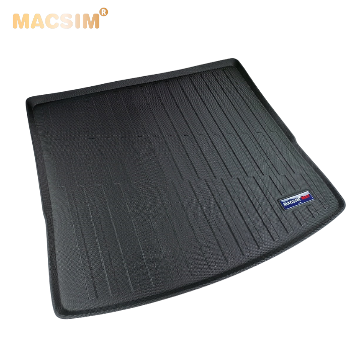 Thảm lót cốp xe ô tô Volkwagen Teramont 2018 - tới nay Nhãn hiệu Macsim chất liệu TPV cao cấp màu đen.