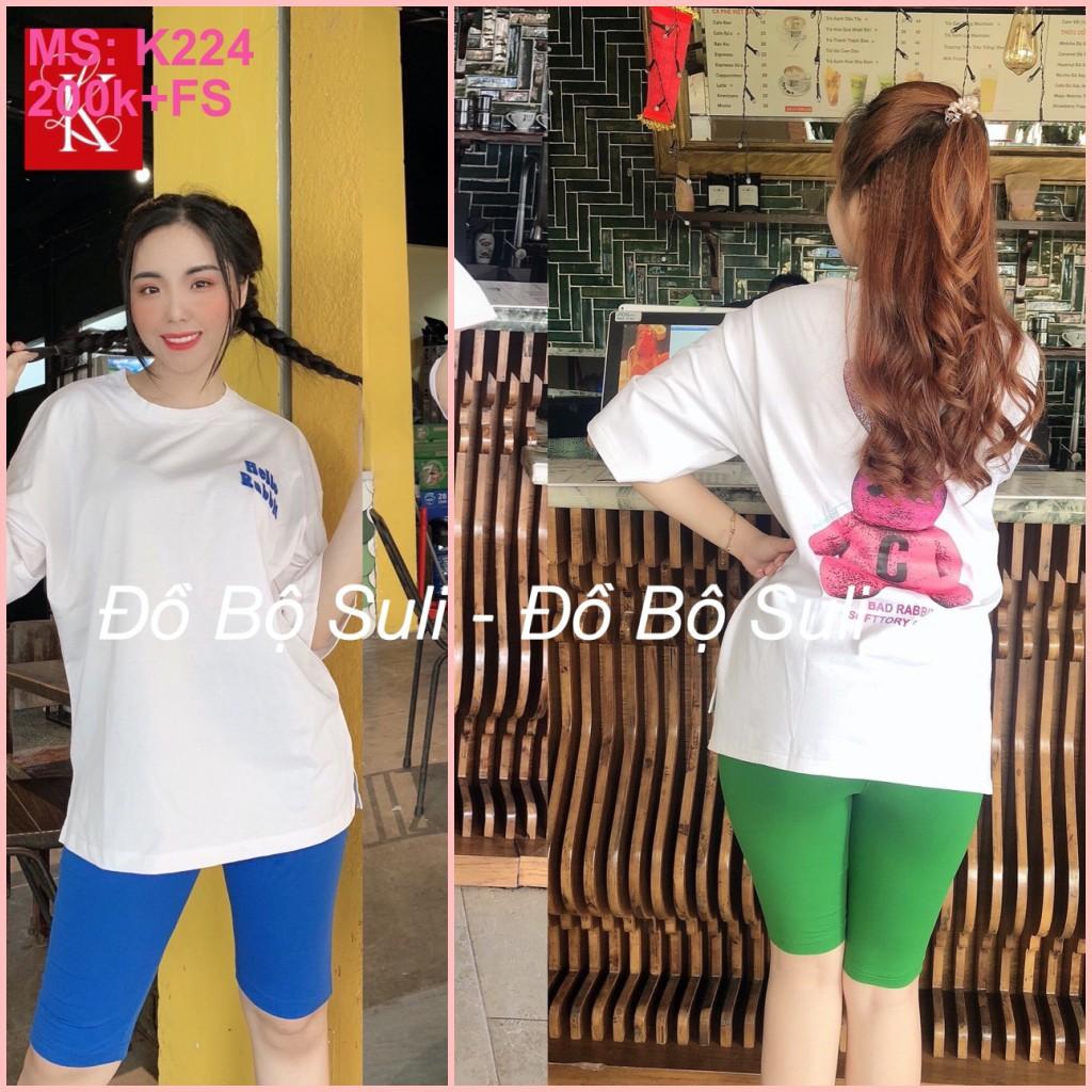 Đồ Mặc Nhà Lỡ Thun Cotton in hình Thỏ cá tính - Bền, Đẹp, Chất liệu cao cấp