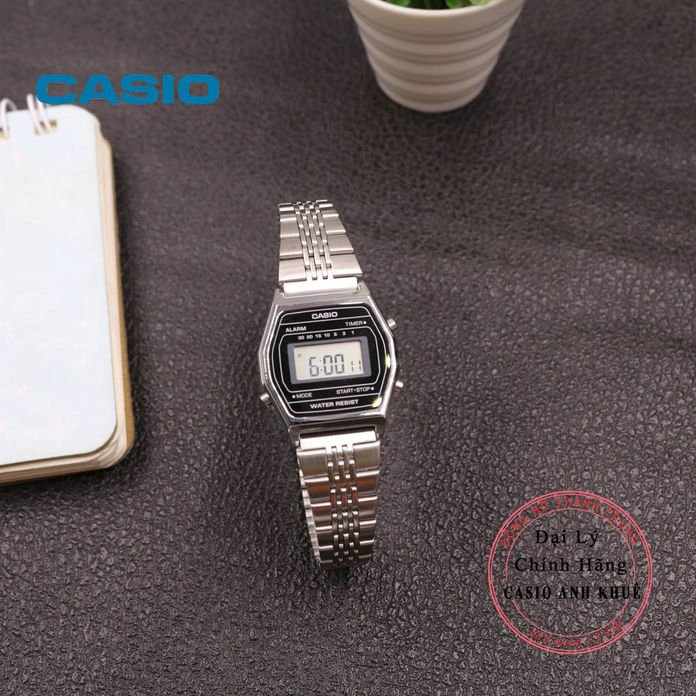 Đồng hồ nữ Casio điện tử dây thép LA690WA-1DF (27mm)