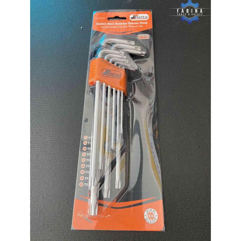 BỘ LỤC GIÁC ĐẦU SAO LỖ GIỮA DÀI 9 PCS RETTA - RAT0905