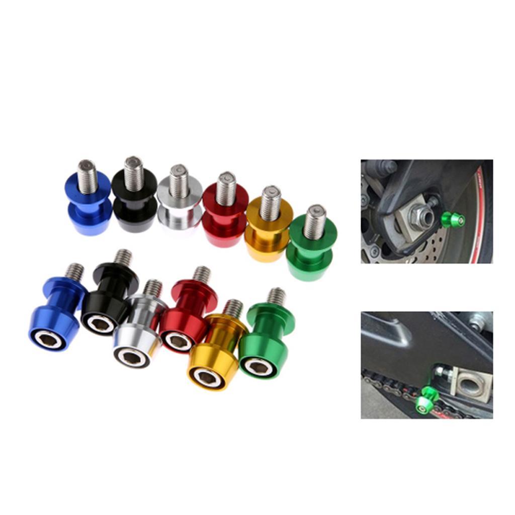 4pcs CNC Aluminum 8mm Rear Motorbike Swingarm Spool Sliders Stand M8 Bobbins