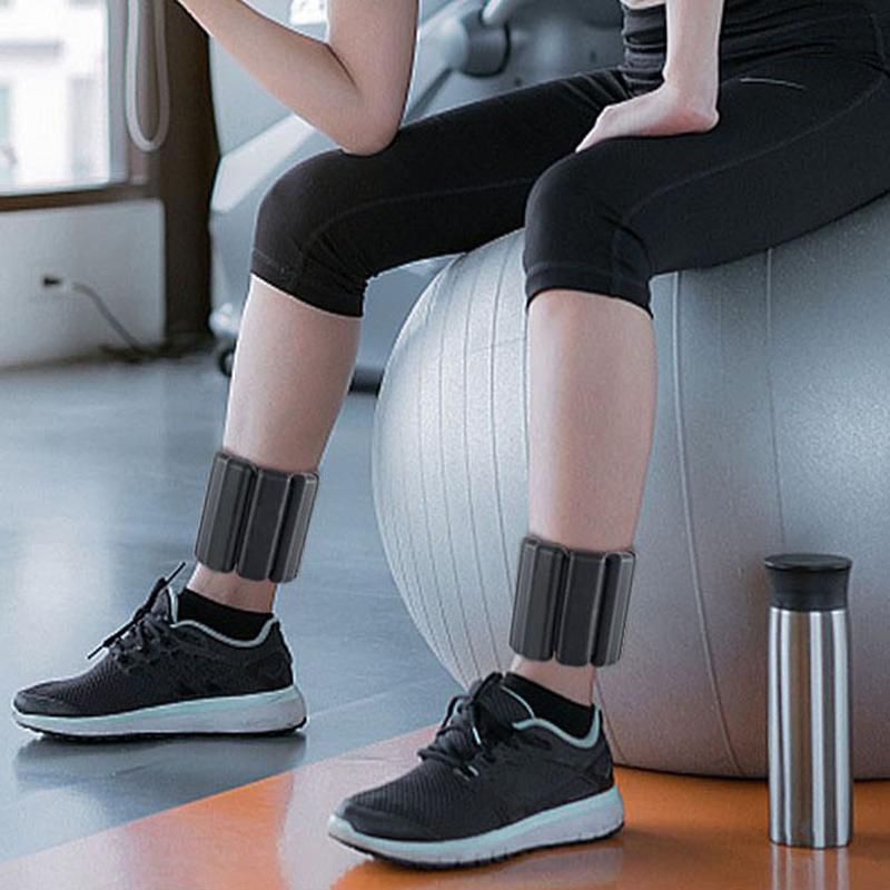 2pcs 450g Vòng đeo tay cổ tay có thể điều chỉnh silicon cổ tay dây đeo mắt cá chân Yoga Pilates Huấn luyện Chân tay Thiết bị vòng đeo tay Color: Pink