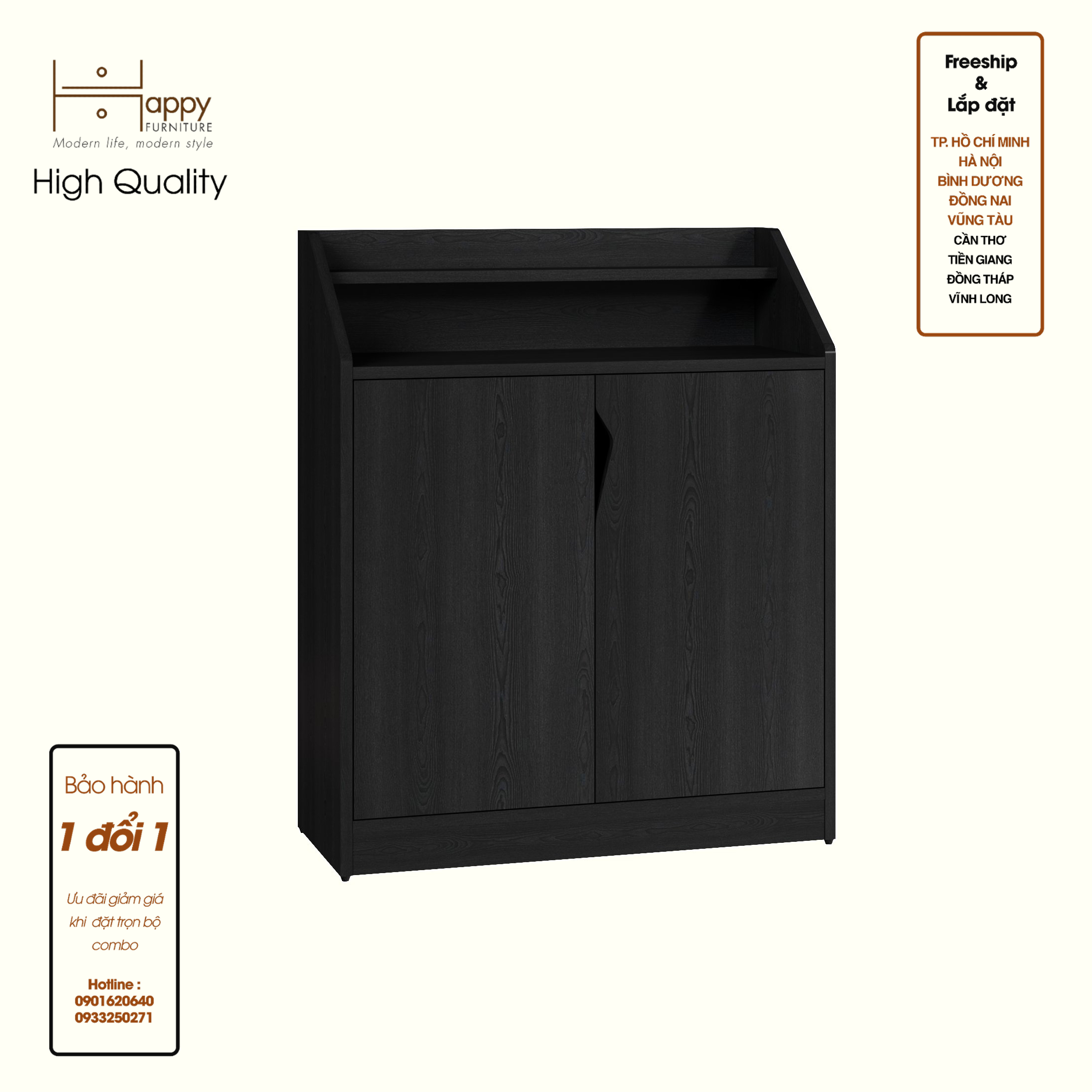 [Happy Home Furniture] WINNI, Tủ giày 2 cánh mở, 74cm x 34cm x 90cm ( DxRxC), TCM_155