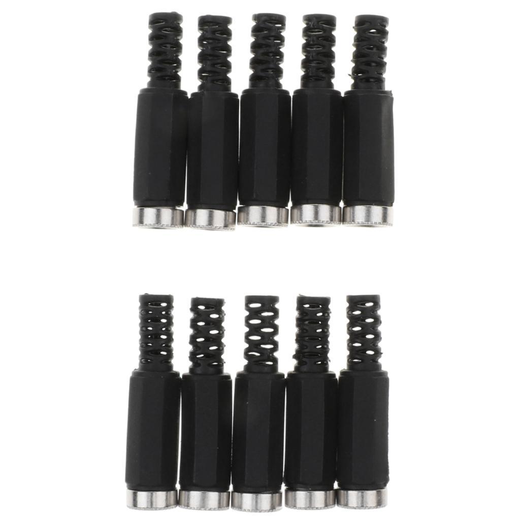 10Pieces DC5525 Power Socket Female 5.5mm*2.5mm Connector Adapter Black