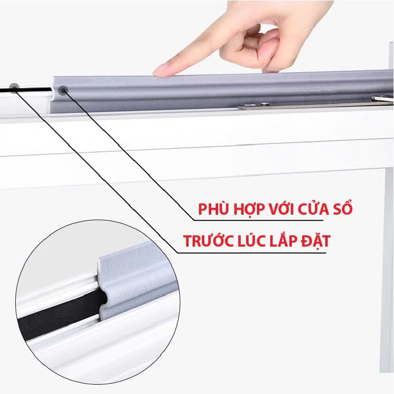 CUỘN 3 Mét Ron Chặn Khe Cửa - Chất Liệu PU Và PE Cải Tiến - Ron Chặn Khe Cửa, Chân Cửa, Khung Cửa - Ngăn Gió Lùa, Cách Âm, Chống Bụi, Ngăn Côn Trùng, Chống Thoát Khí Điều Hòa, Chống Va Đập Cửa - Hàng Chính Hãng