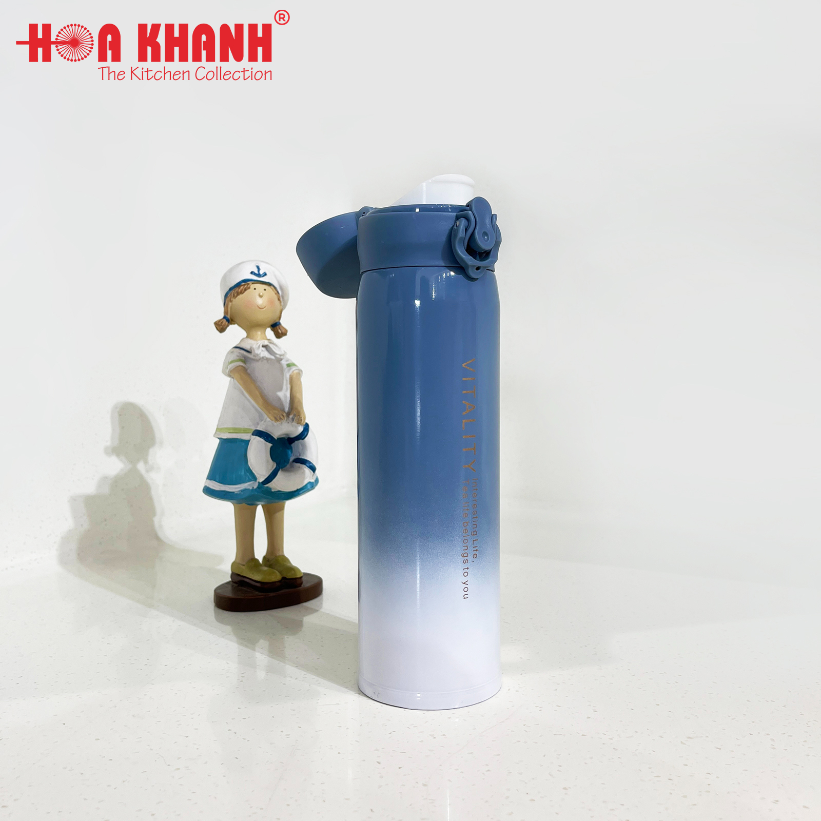 BÌNH NƯỚC GIỮ NHIỆT XANH DƯƠNG OMBRE 500ML - A06-BN-HLX500