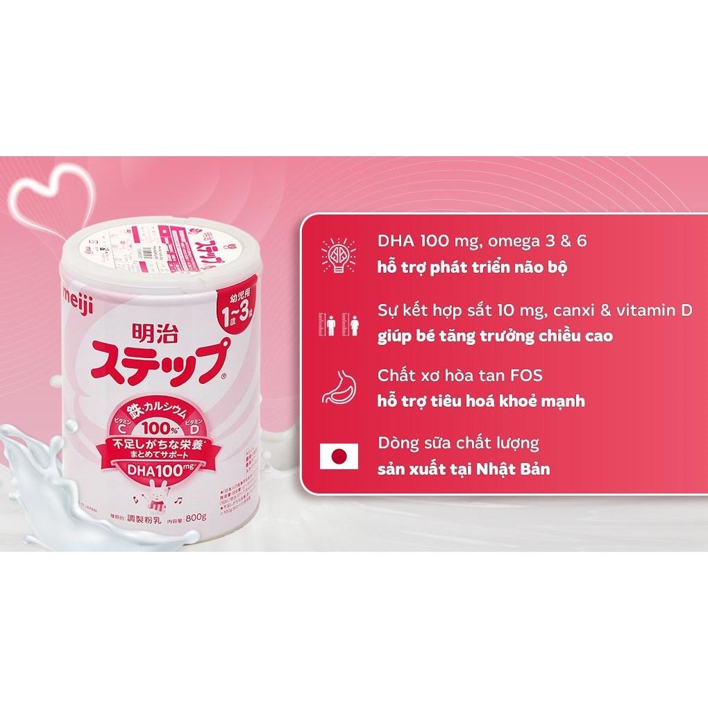 Sữa bột nội địa Nhật Meiji Step Milk không muỗng 800g (1 - 3 tuổi)