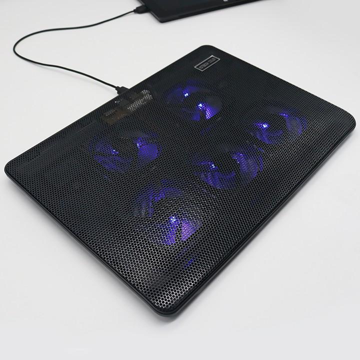 Đế Tản Nhiệt Laptop 5 Quạt Lớn Cooling Pad V5 Có Led FREESHIP TP'S