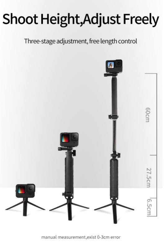 Gậy Selfie Stick TELESIN cầm tay cho Gopro , Action Camera, tay gấp ,đa chức năng, gậy chụp ảnh tự sướng , chân máy ảnh cho action camera