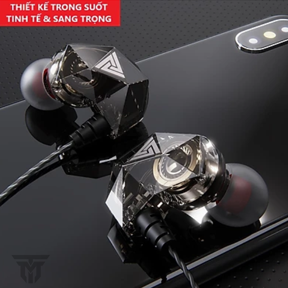 Tai Nghe Phone Nhét Tai Nghe Nhạc Chơi Game Teement Qkz Ak2 Pro Mới Nhất Âm Thanh Super Bass, Dây Chống Rối, Có Mic Đàm Thoại Tương Thích Điện Thoại Máy Tính Bảng Laptop Pc - Hàng Chính Hãng