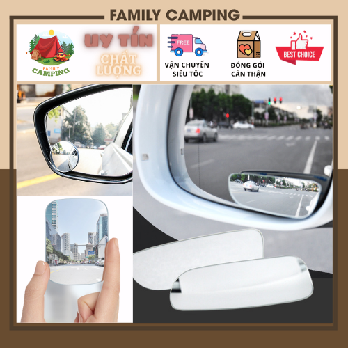 Gương cầu Ô tô độ nét cao không viền gương tròn nhỏ điều chỉnh điểm mù gương lùi kính góc rộng