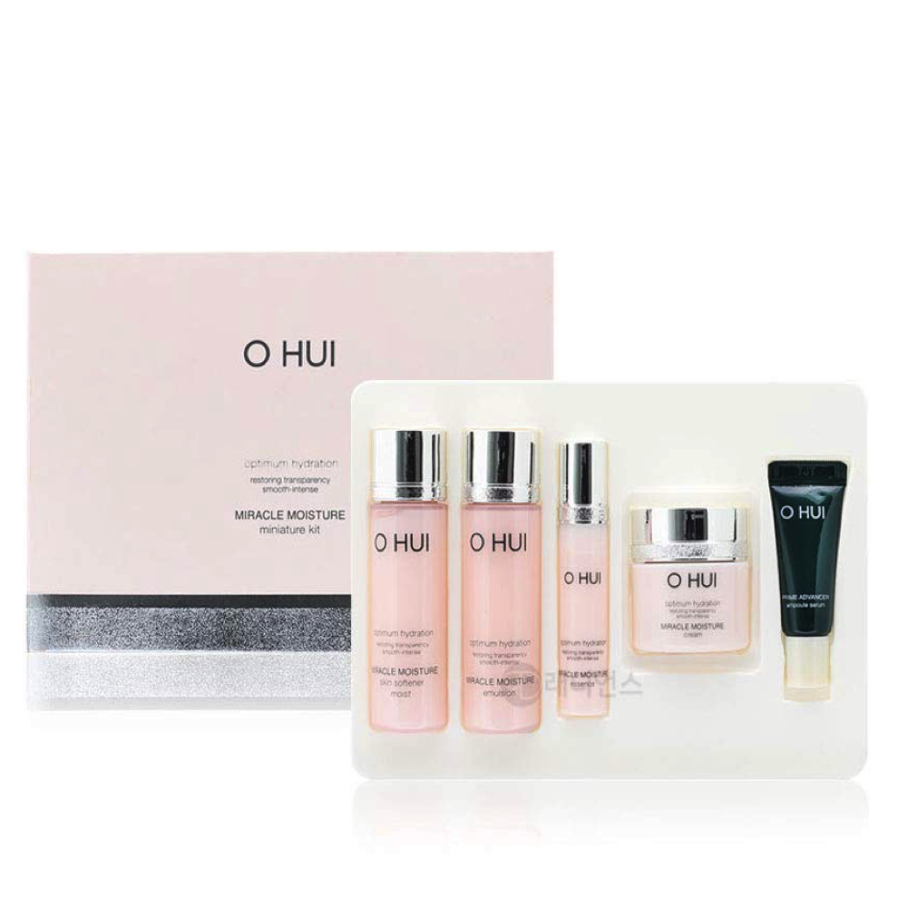 Bộ Dưỡng Ẩm Sáng Da Trắng Hồng Ohui Miracle Moisture Miniature 5pcs 54ml