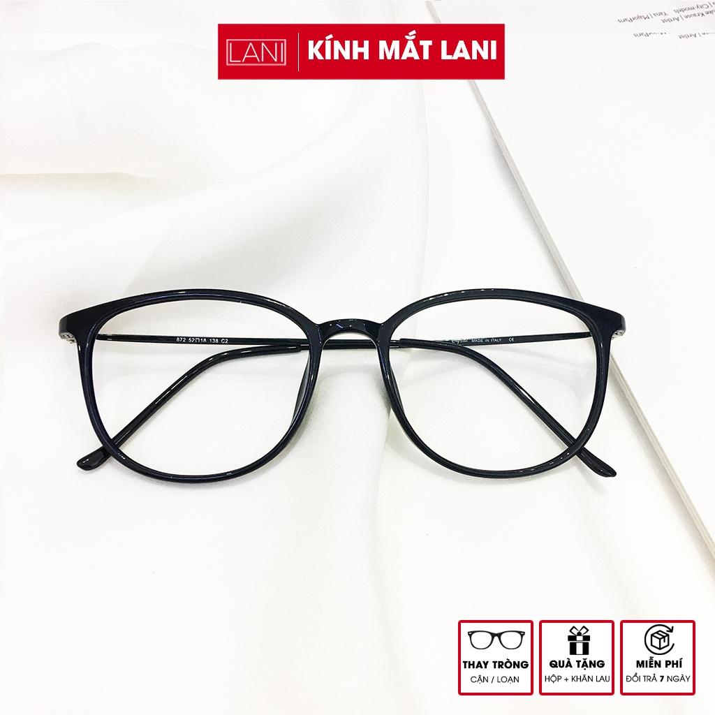 Gọng kính cận nữ dáng bầu càng kim loại thanh mảnh Lani 872 - Lắp mắt cận theo yêu cầu