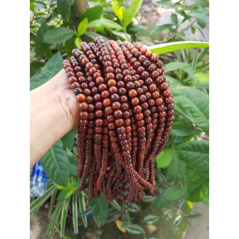 Chuỗi hạt 108 mix 6 hạt vòng tay , Cổ bằng gỗ CẨM - May mắn tài lộc bình an