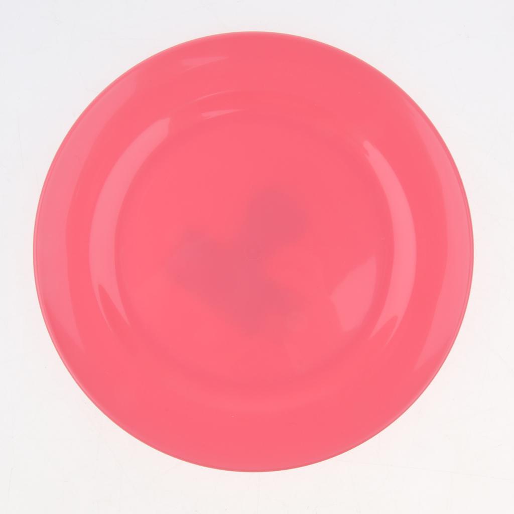 2pcs Plates Set Food Container Dishes Camping Outdoor Storage Bowl Pink
