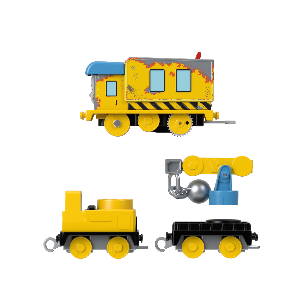 Đồ Chơi Mô Hình Đầu Kéo Và 2 Toa Tàu Carly &amp; Crane THOMAS FRIEND HFX97
