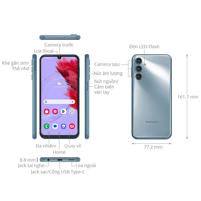 Điện thoại Samsung Galaxy M34 5G (8GB/128GB) - Đã kích hoạt bảo hành điện tử - Hàng Chính Hãng