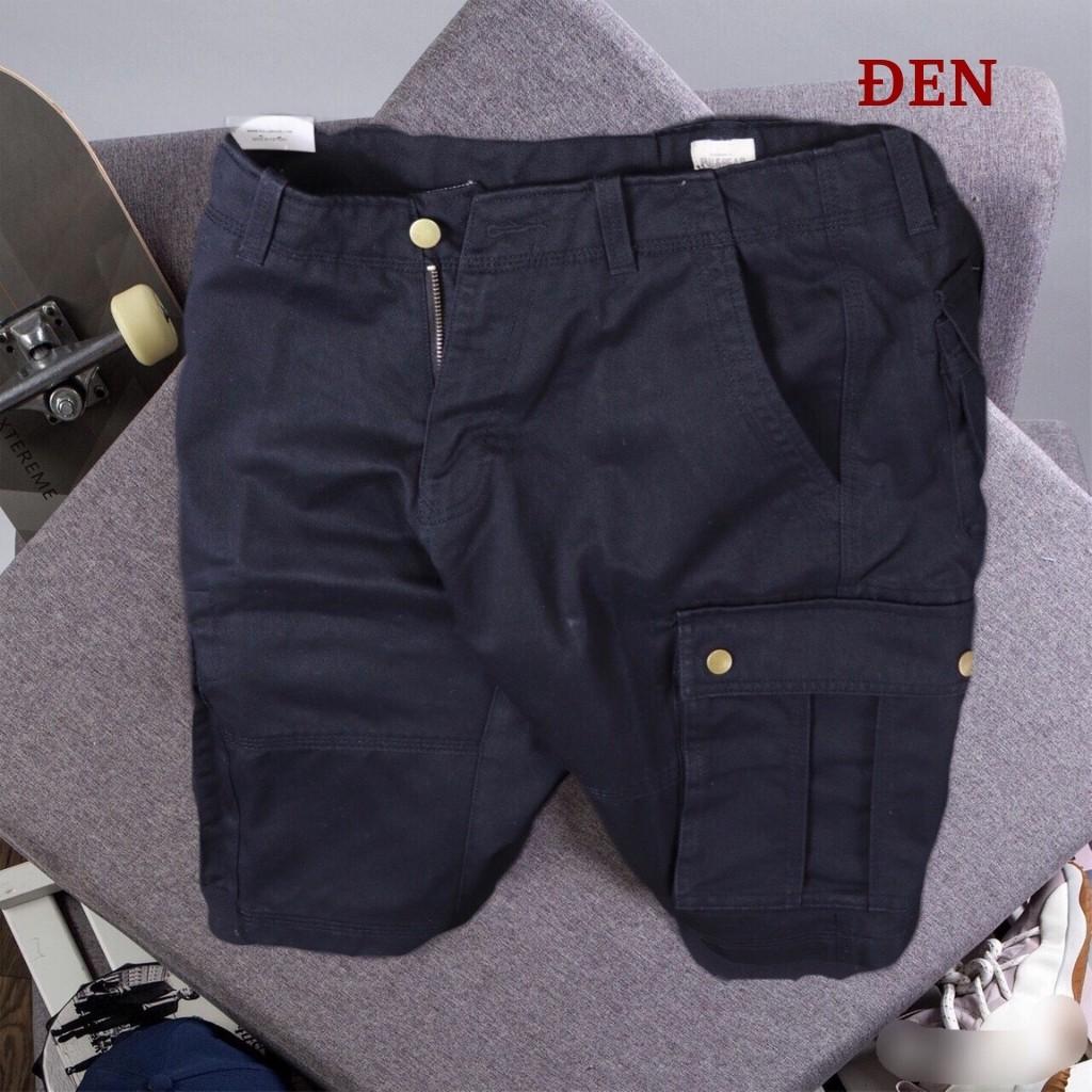 Quần Short Kaki Cao Cấp H&H-Q02 Quần Short Túi Hộp Chất Vải Kaki 100% Hàng Xuất Khẩu - 5 Màu