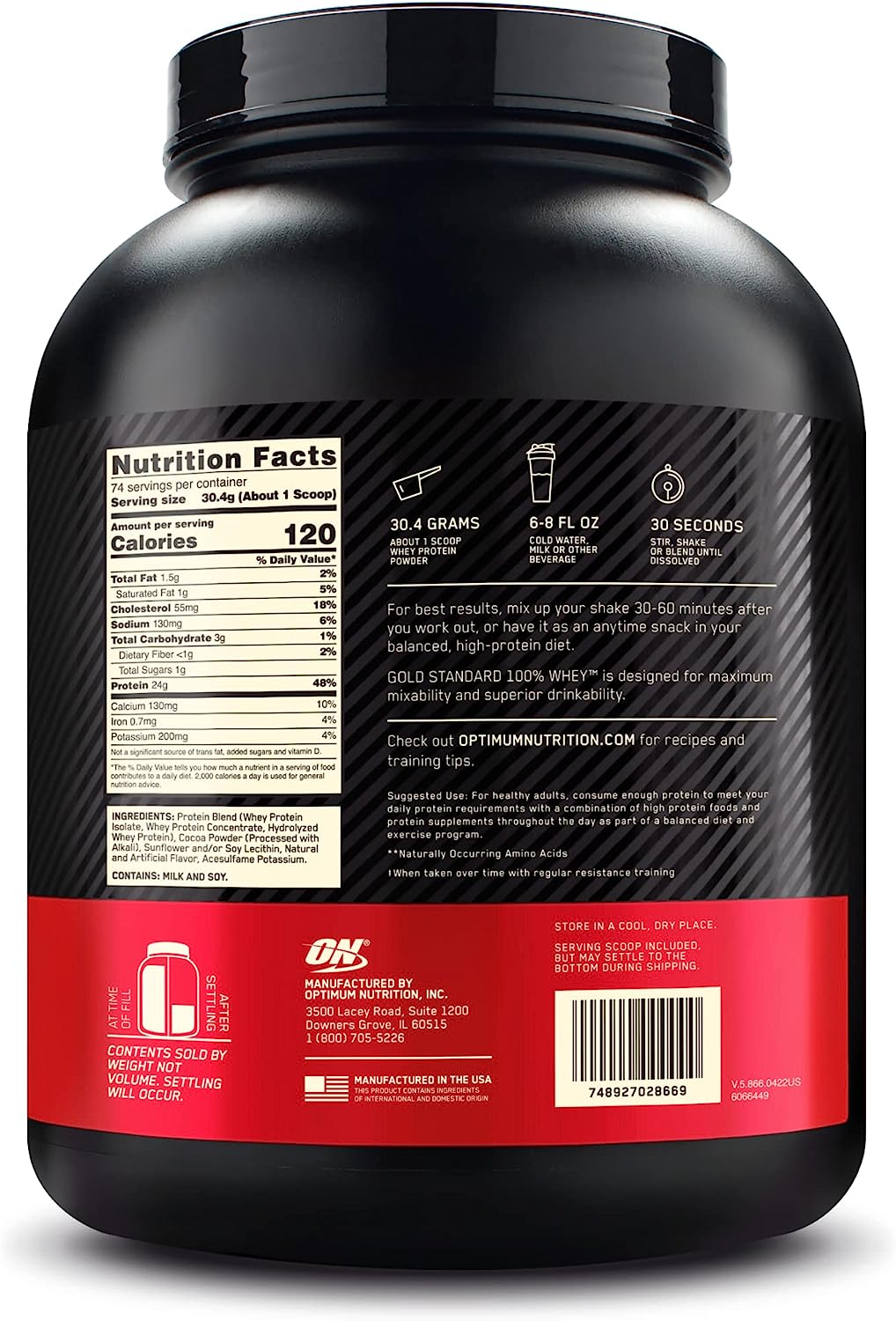 Thực Phẩm Bổ Sung Optimum Nutrition Gold Standard 100% Whey 5lb