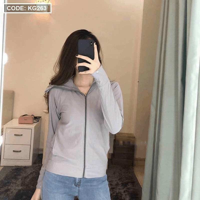 Áo khoác thun nữ chống nắng thông hơi siêu đẹp