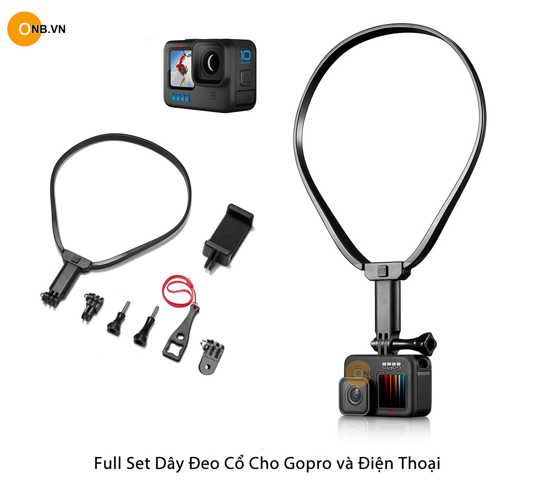 Fullset Dây Đeo Cổ Cho Gopro và Điện Thoại