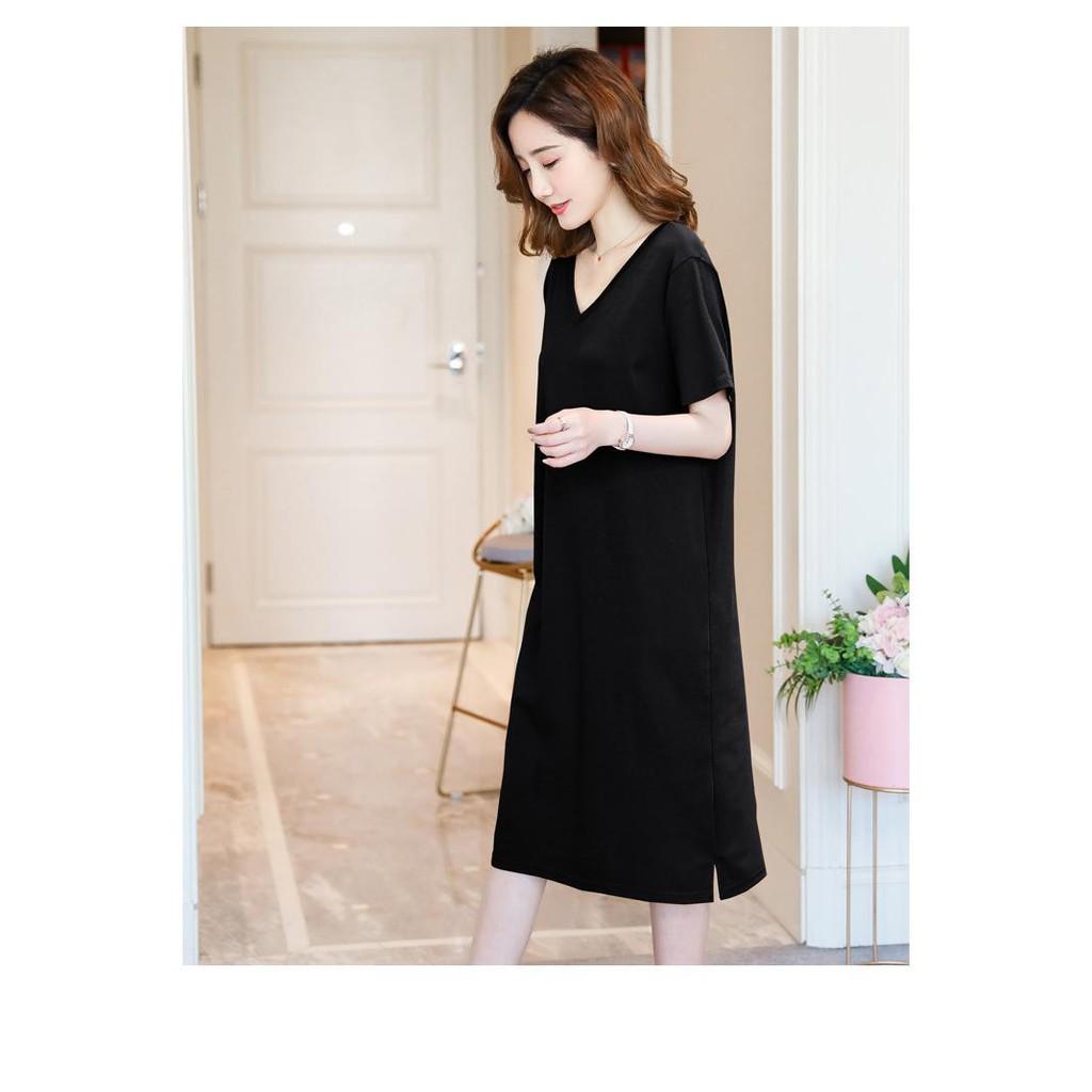 Đầm bầu thun dịu dàng màu vàng DN16