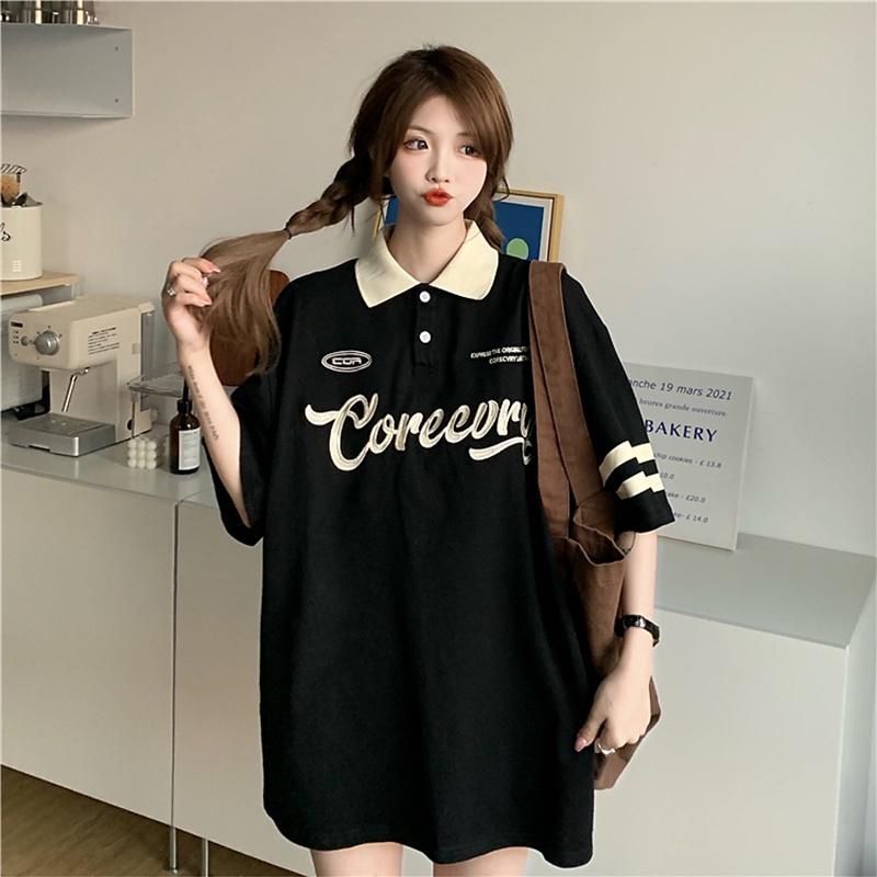 Áo Thun Nam Nữ Cổ Polo Tay Lỡ Họa Tiết In Coreevry Phong Cách Ulzzang Thời Trang Zenkonu TOP NAM 264V2