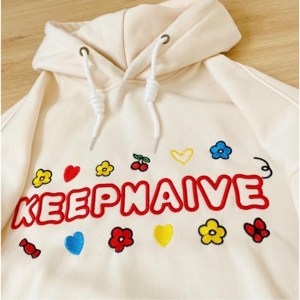 Áo Hoodie Nỉ Bông Unisex Thêu KeepNaive Siêu Xinh