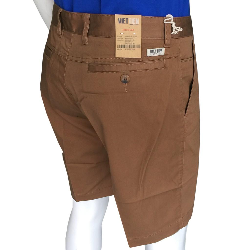 Quần short nam kaki Việt Tiến màu nâu 8024