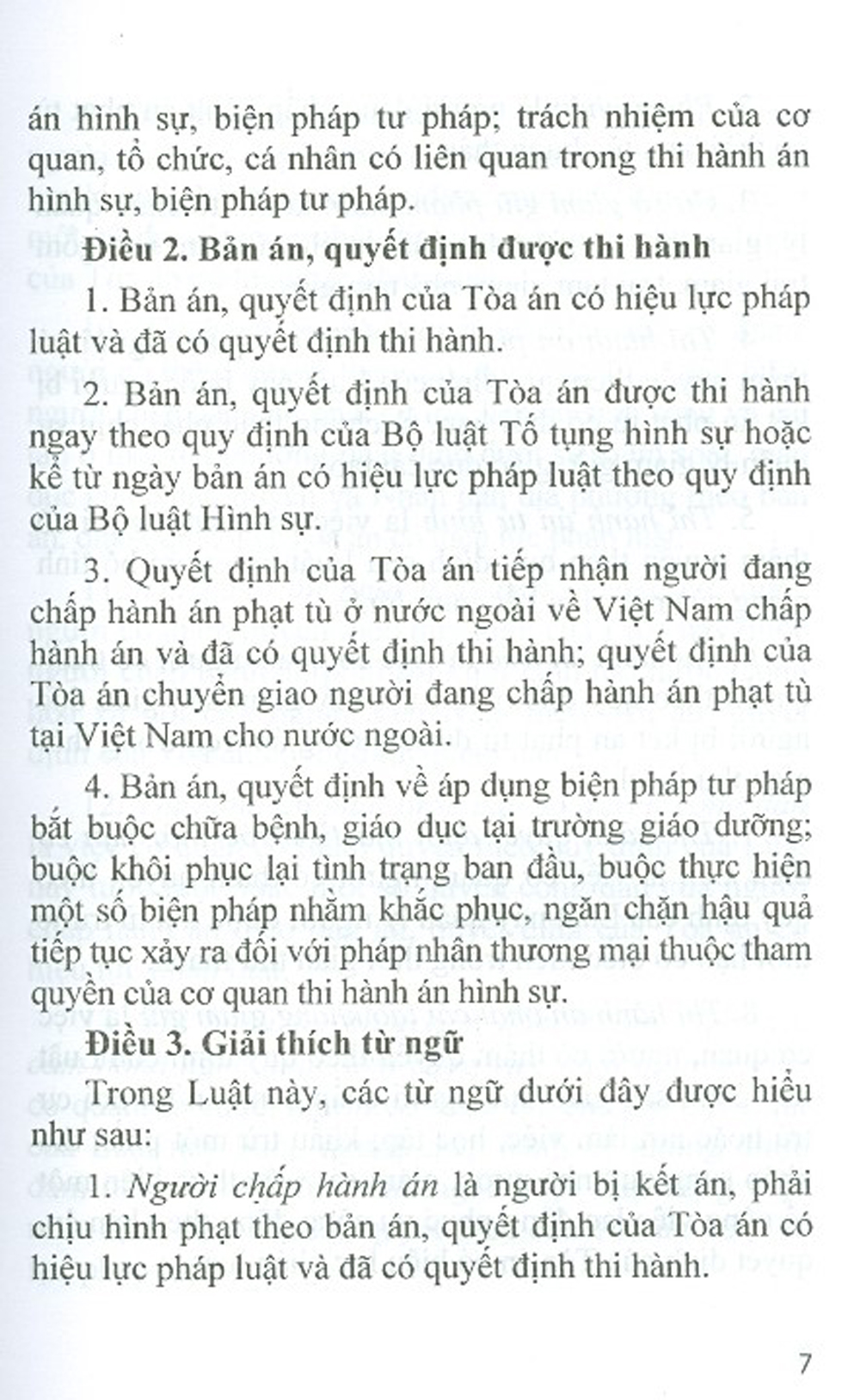Luật Thi Hành Án Hình Sự