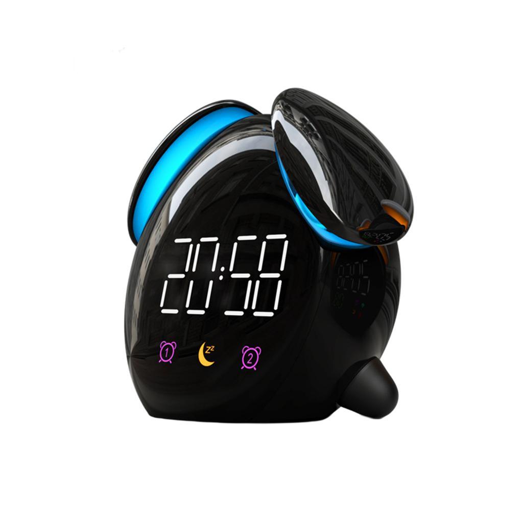 Bedside Digital Clock Night Light for Bedroom Black
