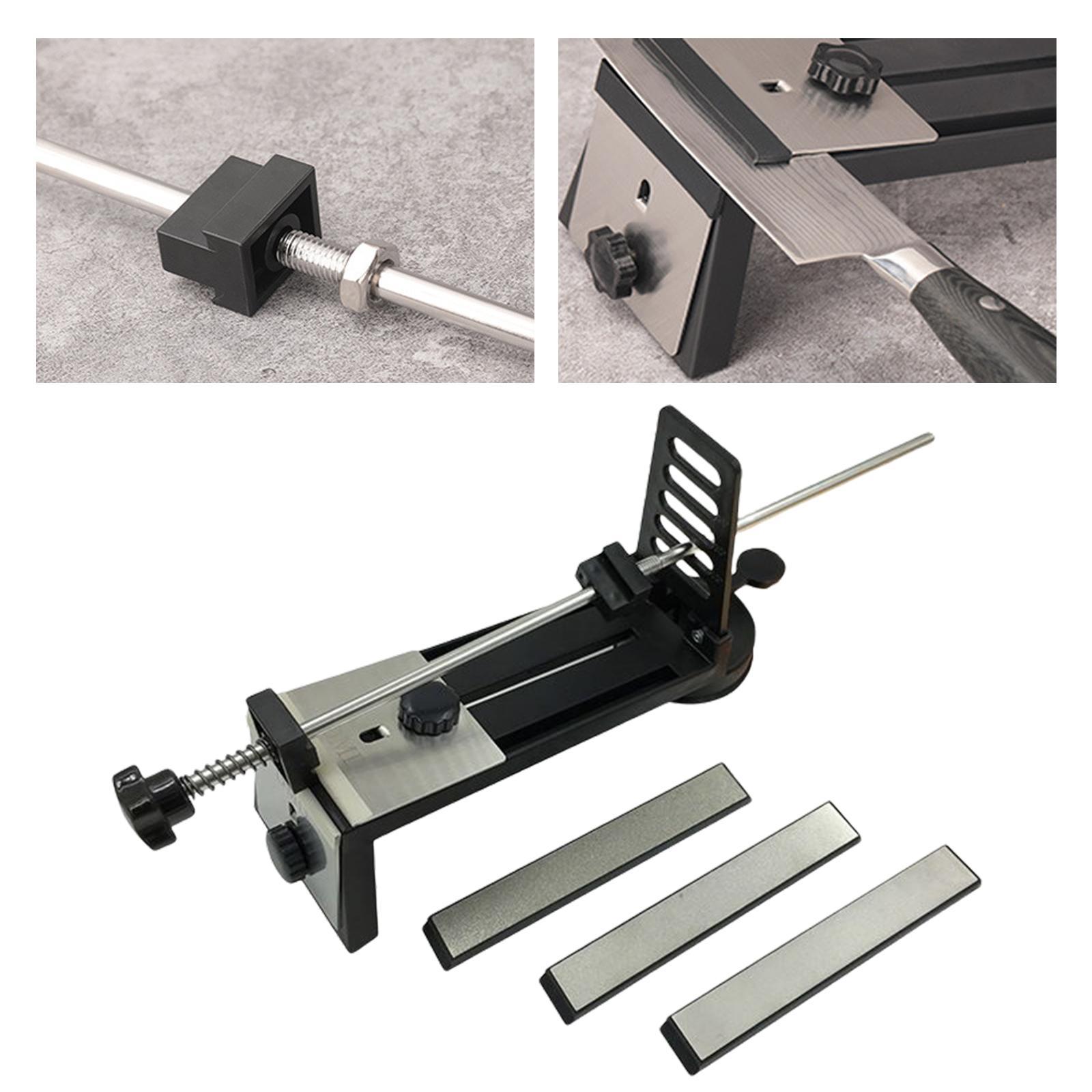 Manual Knives Sharpener W/ Sharpening Stone Multifunction for Various Knives