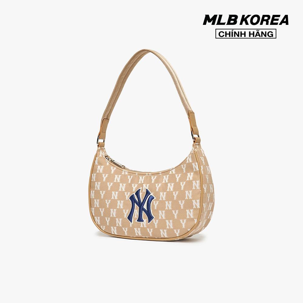 MLB - Túi đeo vai chữ nhật Monogram Jacquard Hobo 3ABQS012N