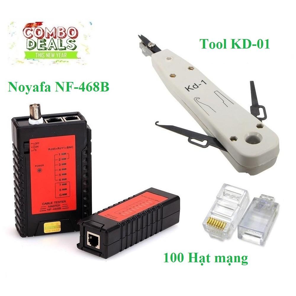 Máy kiểm tra cáp mạng đa năng Noyafa NF-468B + Tặng KD-1 và Hộp 100 RJ45