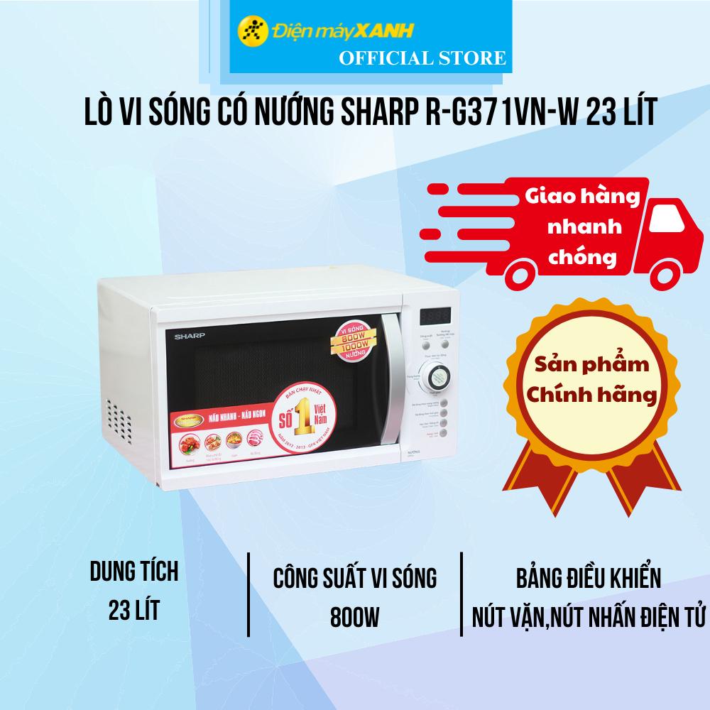 Lò vi sóng có nướng Sharp R-G371VN-W 23 lít - Hàng Chính Hãng