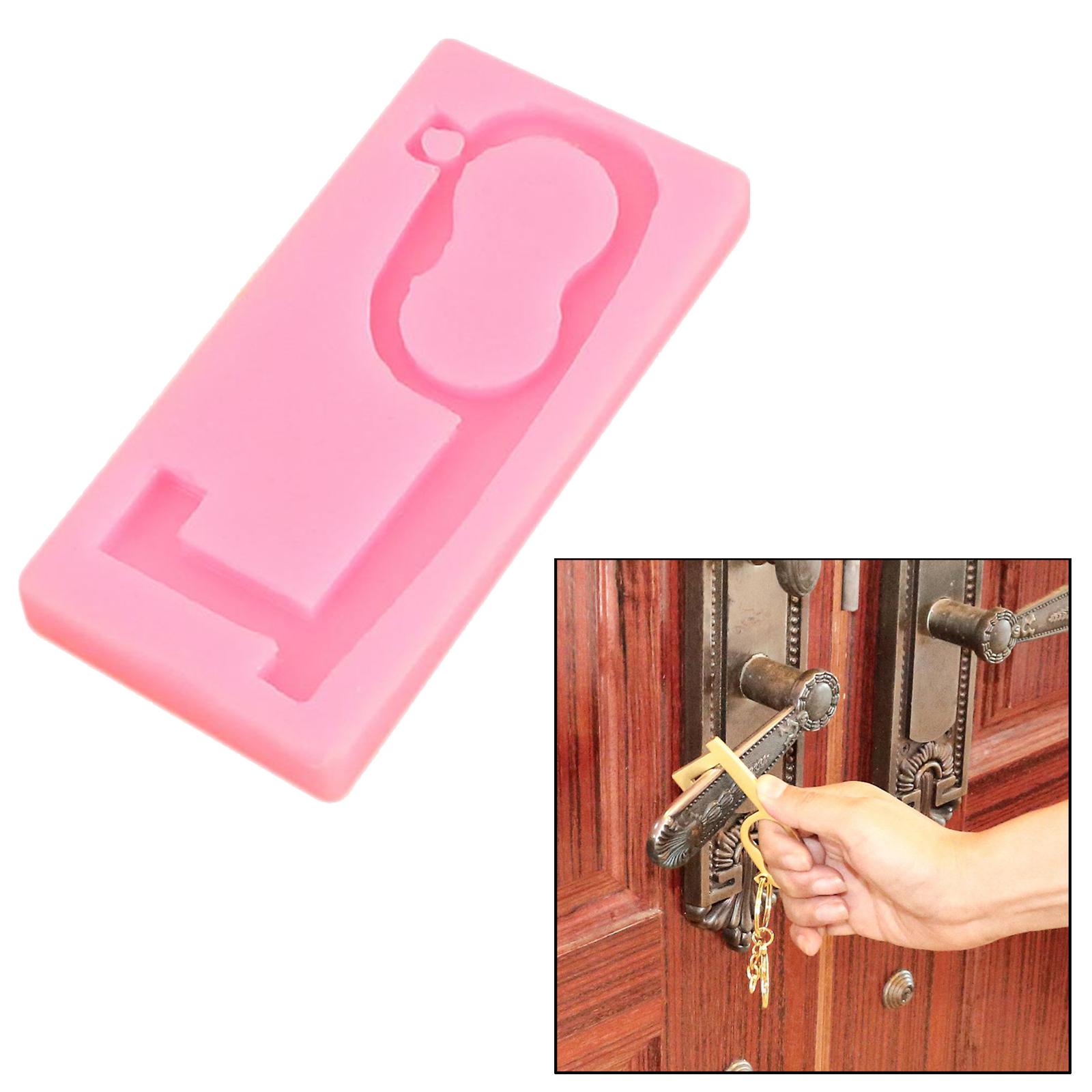 No Touch Door Opener Mold Non-contact Keychain Press Elevator Door Opener Silicone Mold Hand-Free Key Tool Crafts Supplies