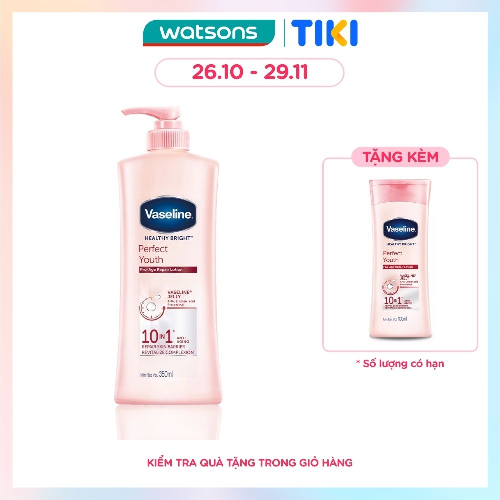 Sữa Dưỡng Thể Vaseline Perfect Youth Anti-Aging Ngừa Lão Hóa 350ml