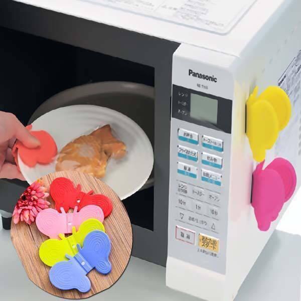 Sét 2 kẹp bắt nồi silicon hình bướm